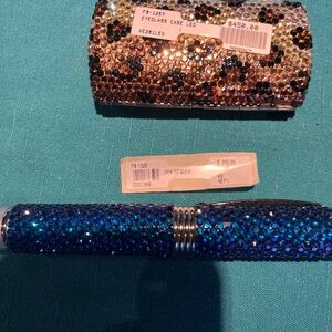 Swarovski crystal eyewear cases with glasses